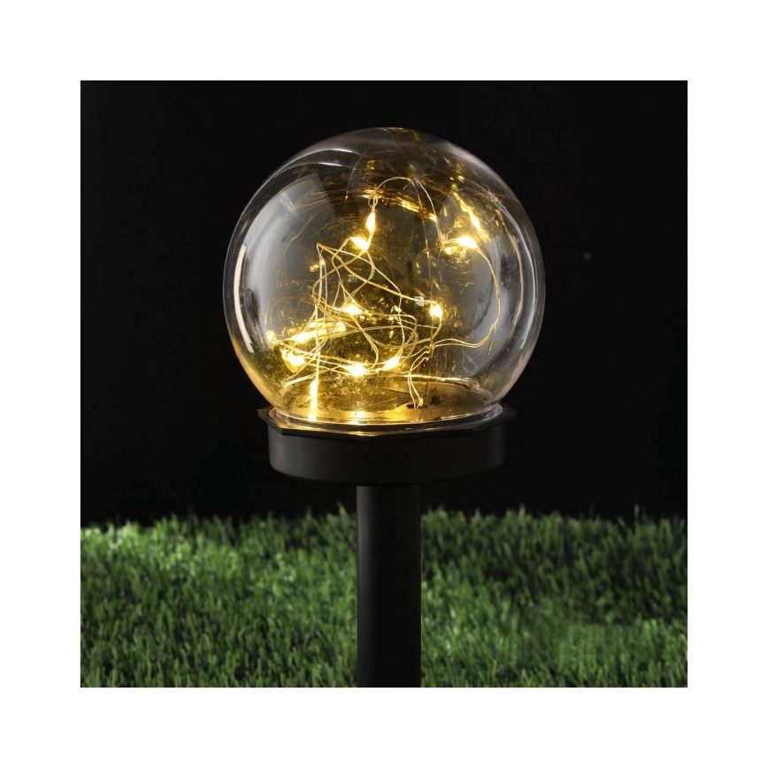 Lampe solaire LED GLEAM LED/1,2V 3000K IP44 40 mAh transparente/noire