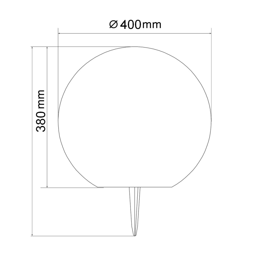 Lampe solaire LED KULA 3,7 V 3000/4000/6500 K Ø 40 cm 2000 mAh IP65 blanche