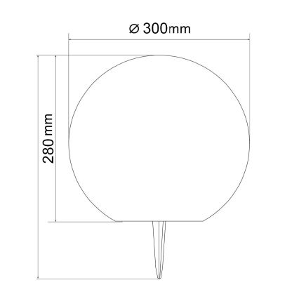 Lampe solaire LED KULA LED 3,2 V 3000/4000/6500 K Ø 30 cm 600 mAh IP65 blanche