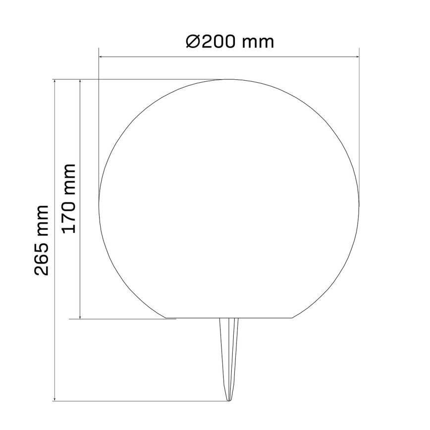 Lampe solaire LED KULA LED/3,2V 3000/4000/6500K Ø 20 cm 500 mAh IP65 blanche