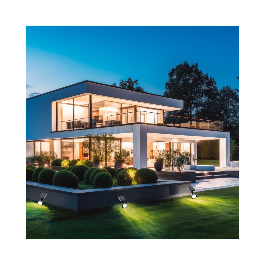 Lampe solaire LED LANCE, 3,7 V, 6000 K, IP44, 1500 mAh