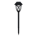 Lampe solaire LED LAWN, 1,2 V, 100 mAh, 3000 K, 44 cm, IP44, noire