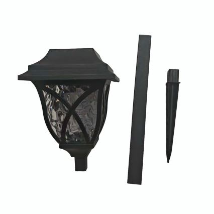 Lampe solaire LED LAWN, 1,2 V, 100 mAh, 3000 K, 44 cm, IP44, noire