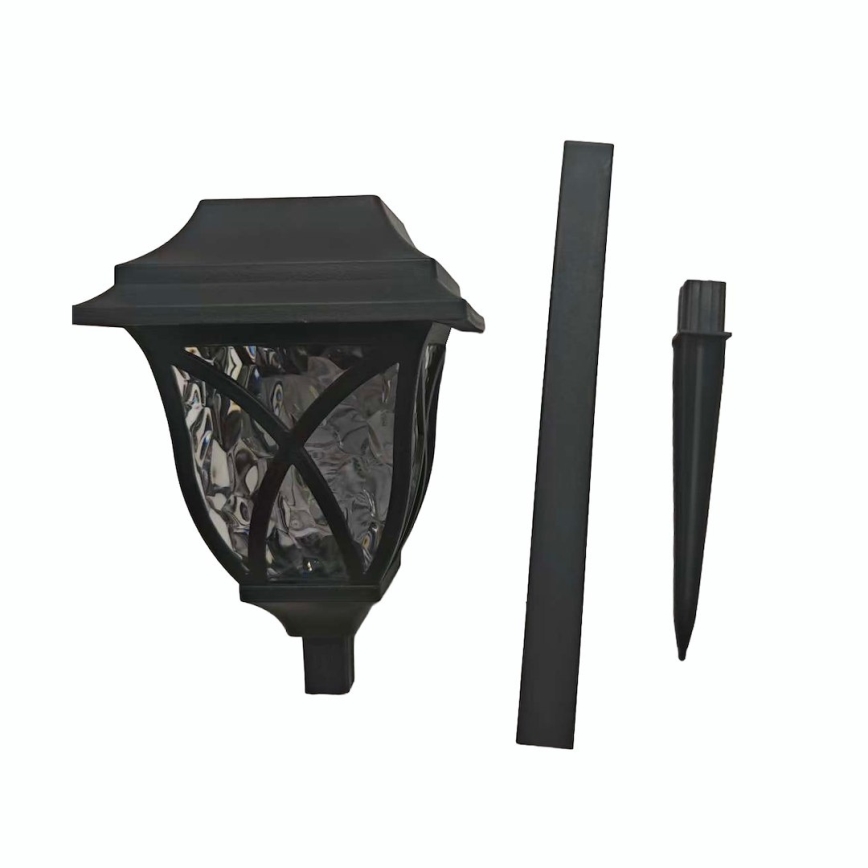 Lampe solaire LED LAWN, 1,2 V, 100 mAh, 3000 K, 44 cm, IP44, noire