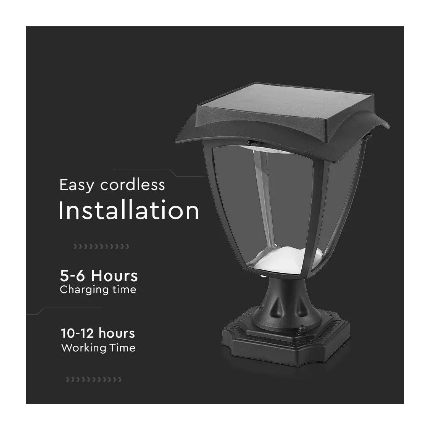 Lampe solaire LED LED/2W/3,7V 3000/6000K IP65