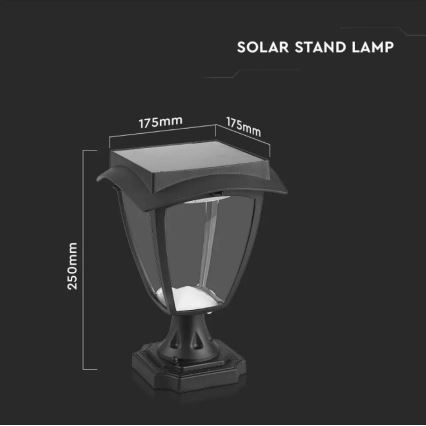 Lampe solaire LED LED/2W/3,7V 3000/6000K IP65