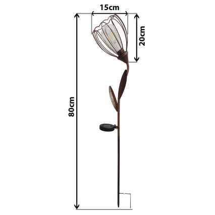 Lampe solaire LED LILLY 1xE27/1,2V IP44