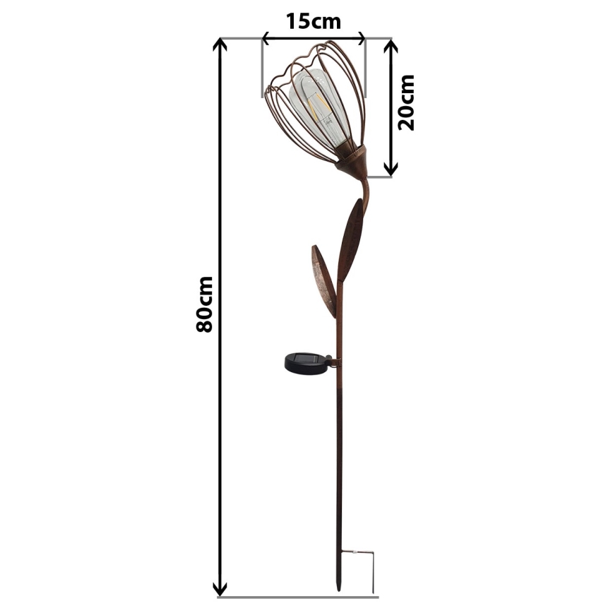 Lampe solaire LED LILLY 1xE27/1,2V IP44