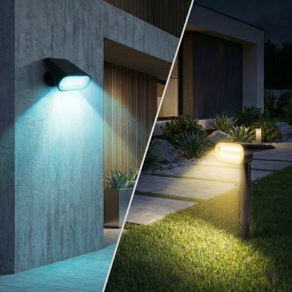 Lampe solaire LED RGB 2 en 1 LED/3,7V 1200 mAh IP54 noire