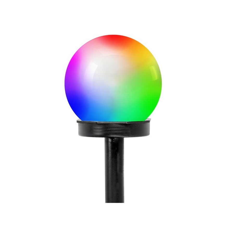 Lampe solaire LED RGB avec capteur SPHERE, LED 1,2 V, IP44, 40 mAh, Ø 10 cm