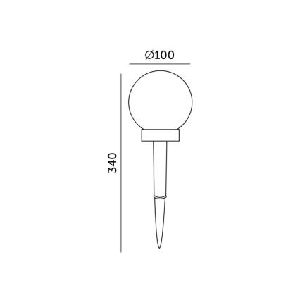 Lampe solaire LED RGB avec capteur SPHERE, LED 1,2 V, IP44, 40 mAh, Ø 10 cm