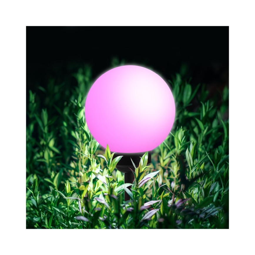 Lampe solaire LED RGB avec capteur SPHERE LED/1,2V IP44 200 mAh Ø 20 cm