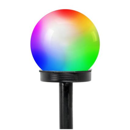 Lampe solaire LED RGB SPHERE, 1,2 V, IP44, 40 mAh, Ø 10 cm
