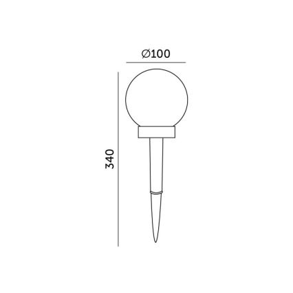 Lampe solaire LED RGB SPHERE, 1,2 V, IP44, 40 mAh, Ø 10 cm