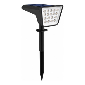 Lampe solaire LED RGBW avec capteur LED/3,7 V IP54 1200 mAh noire