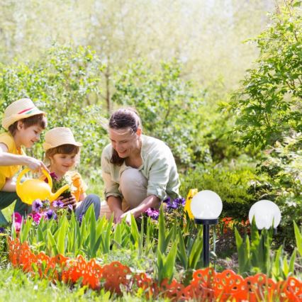 Lampe solaire LED SPHERE avec capteur, 1,2 V, 4000 K (blanc neutre), IP44, 40 mAh, Ø 10 cm