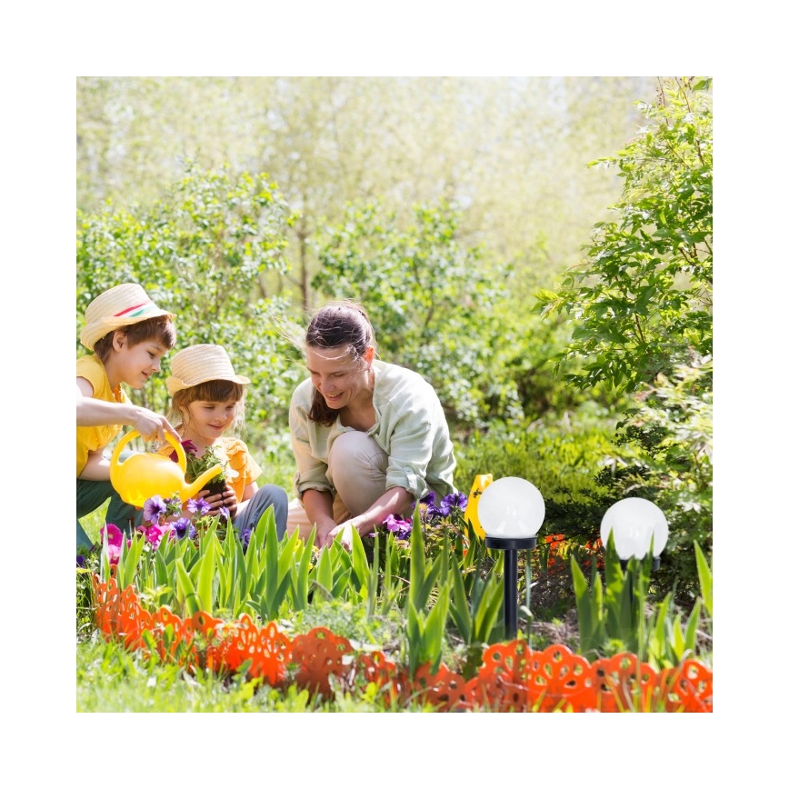 Lampe solaire LED SPHERE avec capteur, 1,2 V, 4000 K (blanc neutre), IP44, 40 mAh, Ø 10 cm