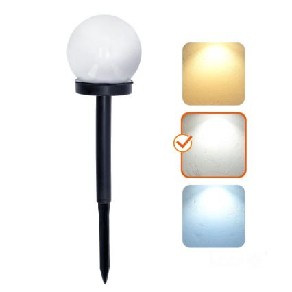 Lampe solaire LED SPHERE avec capteur, 1,2 V, 4000 K (blanc neutre), IP44, 40 mAh, Ø 10 cm