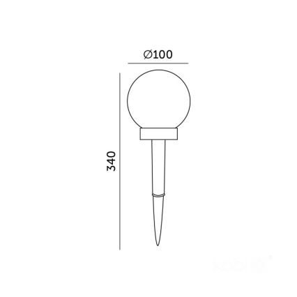 Lampe solaire LED SPHERE avec capteur, 1,2 V, 4000 K (blanc neutre), IP44, 40 mAh, Ø 10 cm