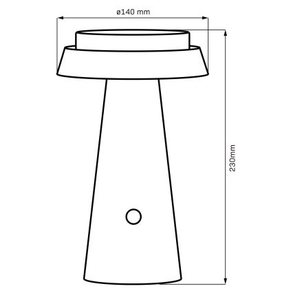 Lampe solaire tactile à intensité variable MARAKESZ LED/3,7V USB 3600 mAh 1800/2700/3000K IP54 gris