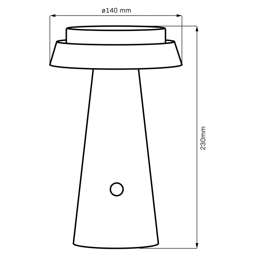 Lampe solaire tactile à intensité variable MARAKESZ LED/3,7V USB 3600 mAh 1800/2700/3000K IP54 gris