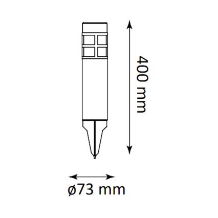 Lampe solaire MARK LED/1,2V 200 mAh IP44