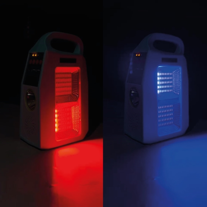 Lampe solaire multifonctions avec enceinte et batterie portative LED/5W/7200mAh IP65