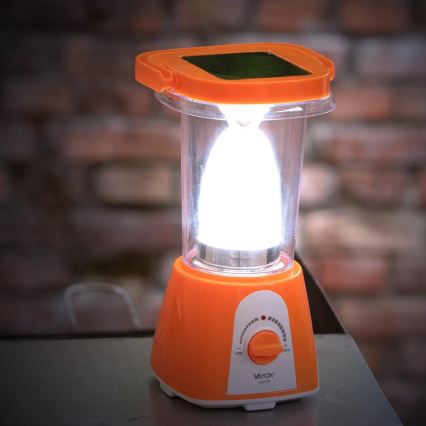 Lampe solaire rechargeable à intensité variable avec fonction batterie portative LED/230V 710 brillant 1600 mAh
