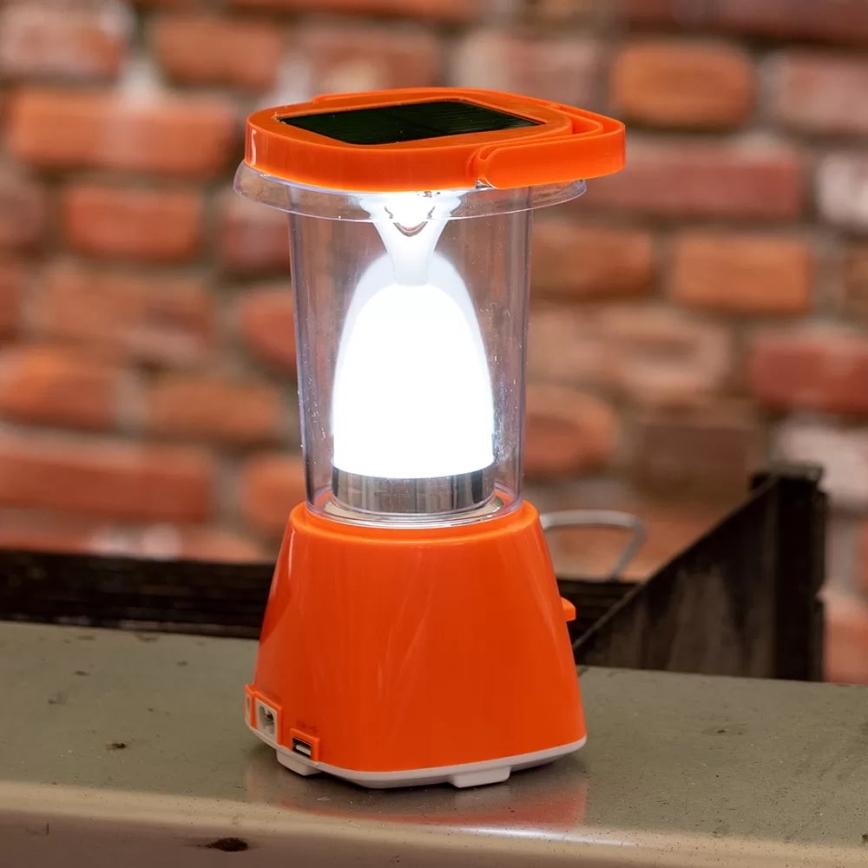 Lampe solaire rechargeable à intensité variable avec fonction batterie portative LED/230V 710 brillant 1600 mAh