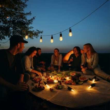 Lampe solaire rechargeable LED LUMINA LUMO LED/USB 300 mAh noire