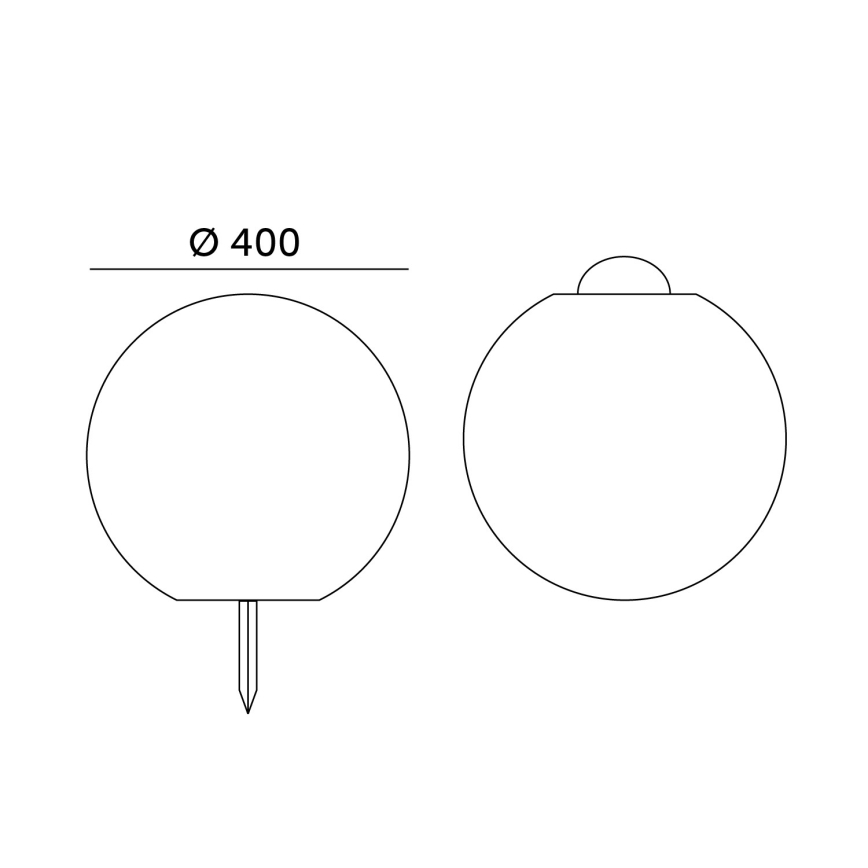 Lampe solaire RGB à intensité variable GARDEN BALL LED/5W/3,7V 3000K IP54 2200 mAh d. 40 cm + Télécommande