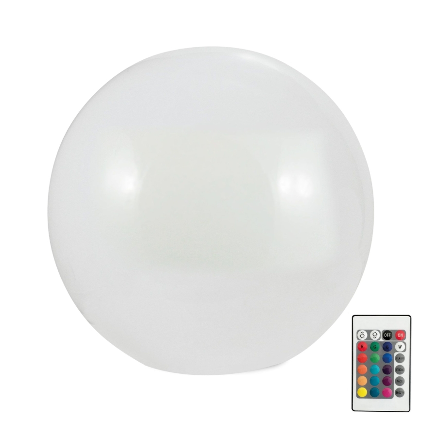 Lampe solaire RGBW BALL LED/3,2V 500 mAh d. 30 cm IP65 + Télécommande