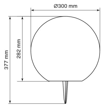 Lampe solaire RGBW BALL LED/3,2V 500 mAh d. 30 cm IP65 + Télécommande