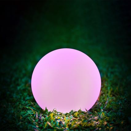 Lampe solaire RGBW BALL LED/3,7V 1500 mAh d. 40 cm IP65 + Télécommande