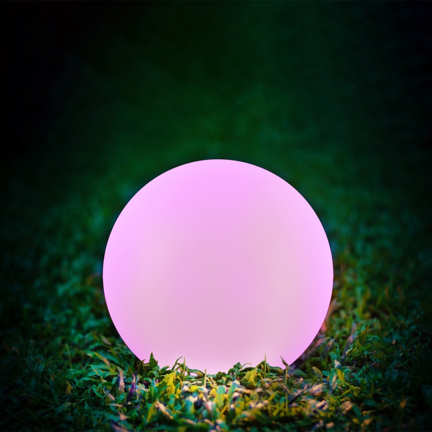 Lampe solaire RGBW BALL LED/3,7V 1500 mAh d. 40 cm IP65 + Télécommande
