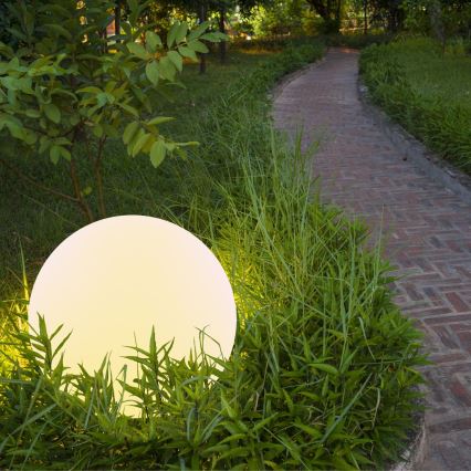 Lampe solaire RGBW BALL LED/3,7V 1500 mAh d. 40 cm IP65 + Télécommande