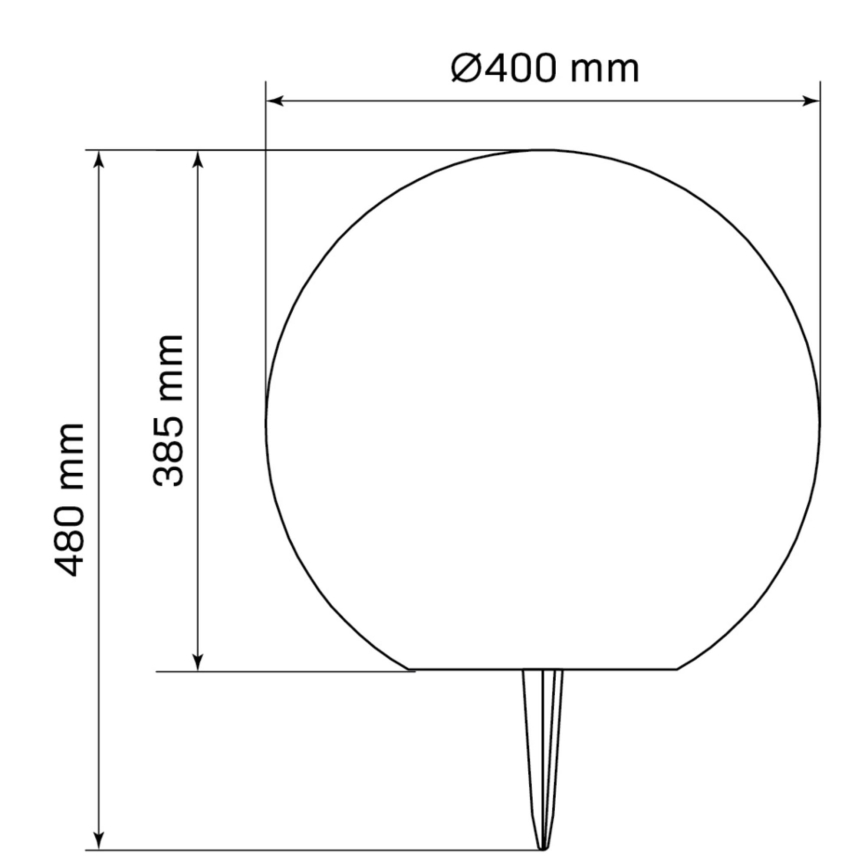 Lampe solaire RGBW BALL LED/3,7V 1500 mAh d. 40 cm IP65 + Télécommande