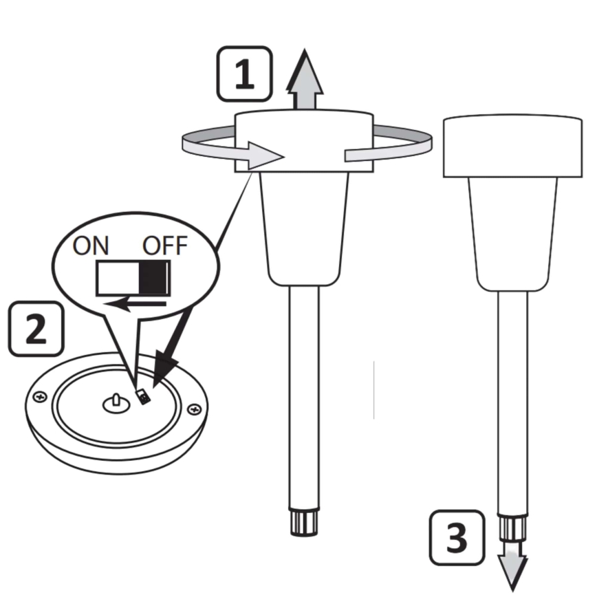 Lampe solaire STIK LED/1,2V IP44