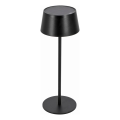 Lampe solaire tactile LED dimmable LED/3W/5V USB 1800 mAh IP44 noire