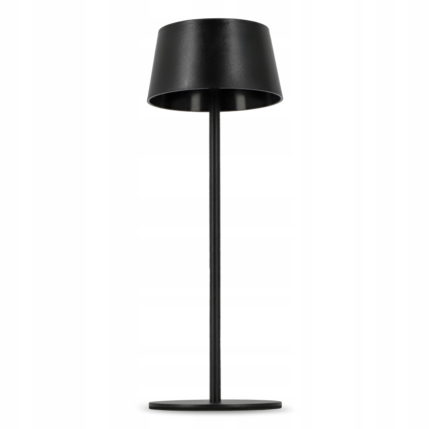 Lampe solaire tactile LED dimmable LED/3W/5V USB 1800 mAh IP44 noire