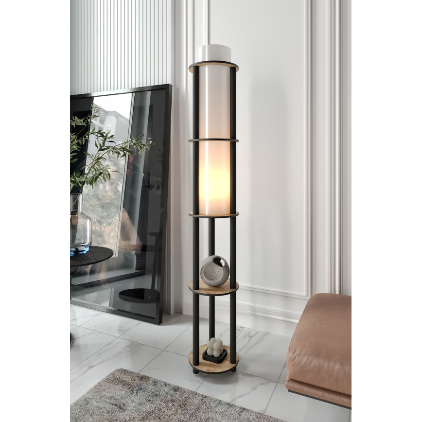 Lampe sur pied avec étagères NOTO 1xE27/40W/230V beige/noir