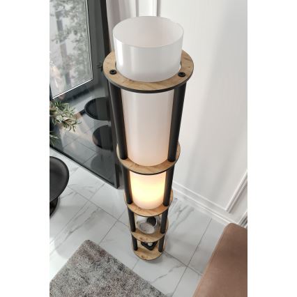 Lampe sur pied avec étagères NOTO 1xE27/40W/230V beige/noir