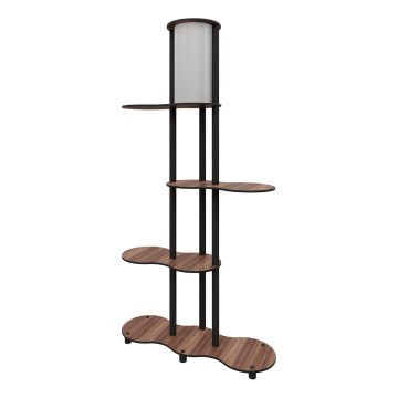 Lampe sur pied avec étagères NOTO 1xE27/40W/230V marron/noir