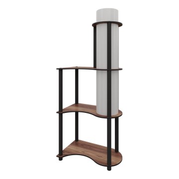 Lampe sur pied avec étagères NOTO 1xE27/40W/230V marron/noir