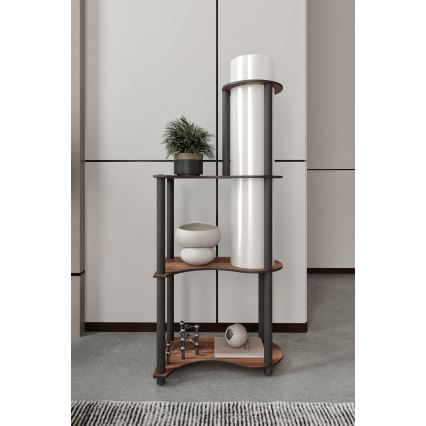 Lampe sur pied avec étagères NOTO 1xE27/40W/230V marron/noir