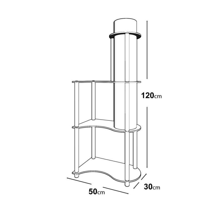 Lampe sur pied avec étagères NOTO 1xE27/40W/230V marron/noir