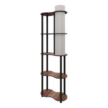 Lampe sur pied avec étagères NOTO 1xE27/40W/230V marron/noir