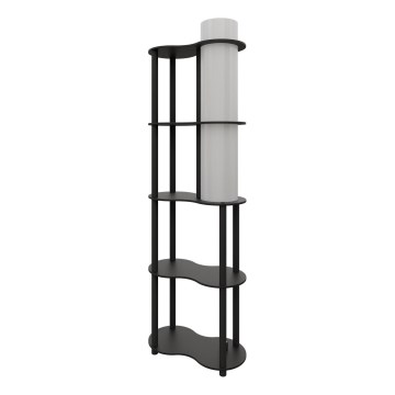 Lampe sur pied avec étagères NOTO 1xE27/40W/230V noire