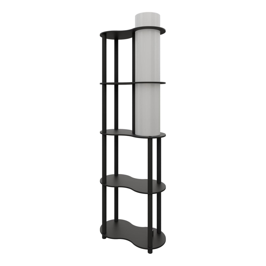 Lampe sur pied avec étagères NOTO 1xE27/40W/230V noire