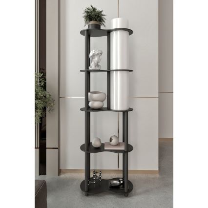 Lampe sur pied avec étagères NOTO 1xE27/40W/230V noire